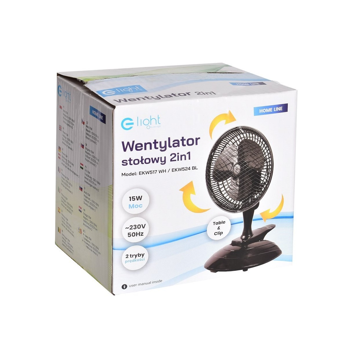 MiLagro EKW517 wentylator stołowy oryginalne źródło światła