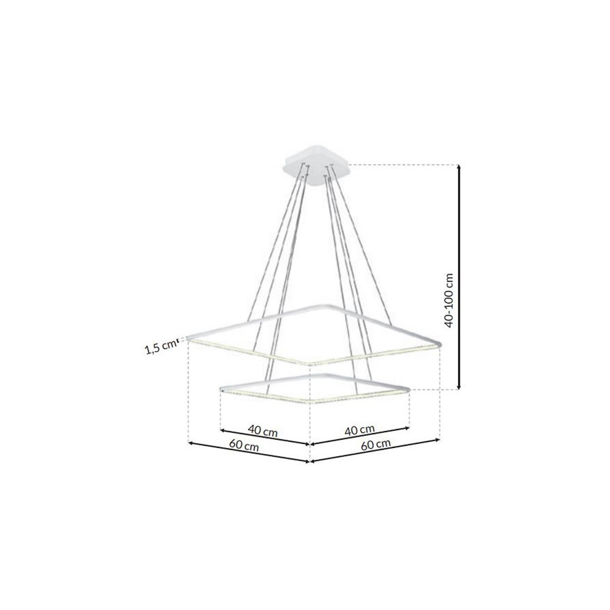 MiLagro Lampa wisząca Nix Biały 50W LED ML514