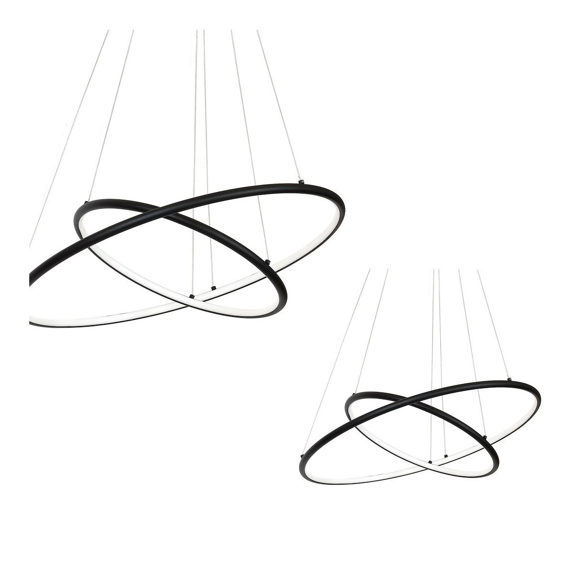 MiLagro LAMPA WISZĄCA ORION BLACK 53W LED ML508