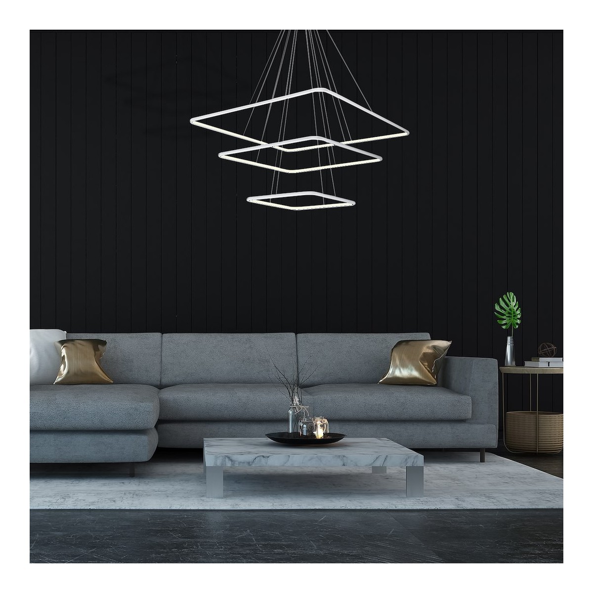 MiLagro Lampa Wisząca Nix Biały 117W LED ML515
