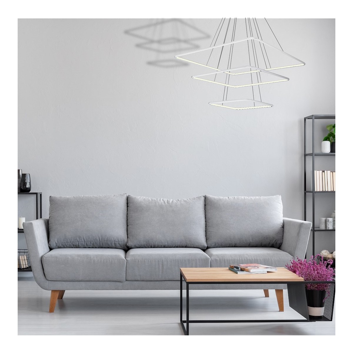 MiLagro Lampa Wisząca Nix Biały 117W LED ML515