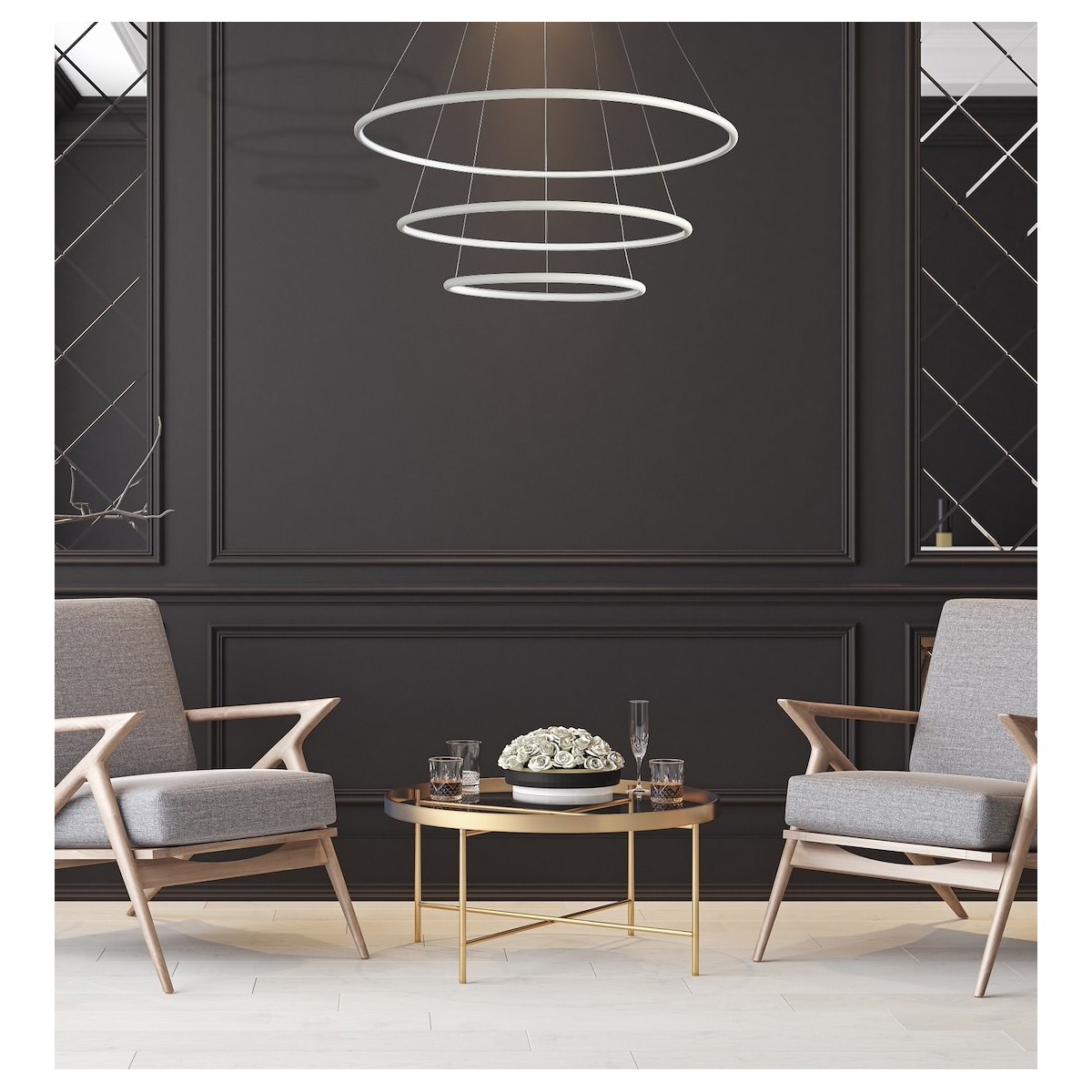 MiLagro Lampa Wisząca Orion Biały 99W LED ML503