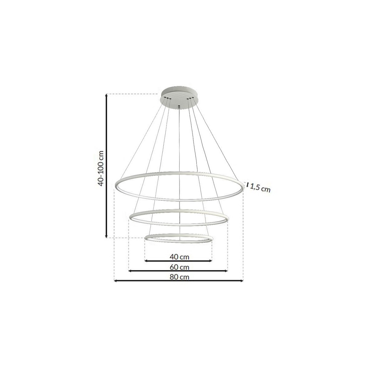 MiLagro Lampa Wisząca Orion Biały 99W LED ML503