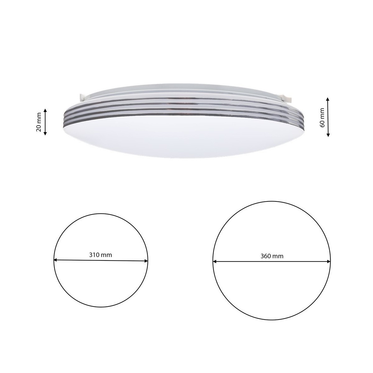 MiLagro ML262 SIENA plafon LED wyjątkowe oświetlenie
