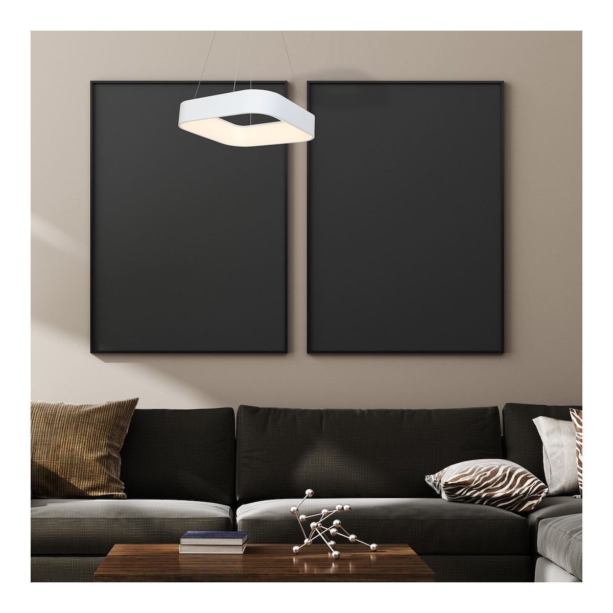 MiLagro Lampa Wisząca Astro Biały 40W LED 3000K-4000K ML569