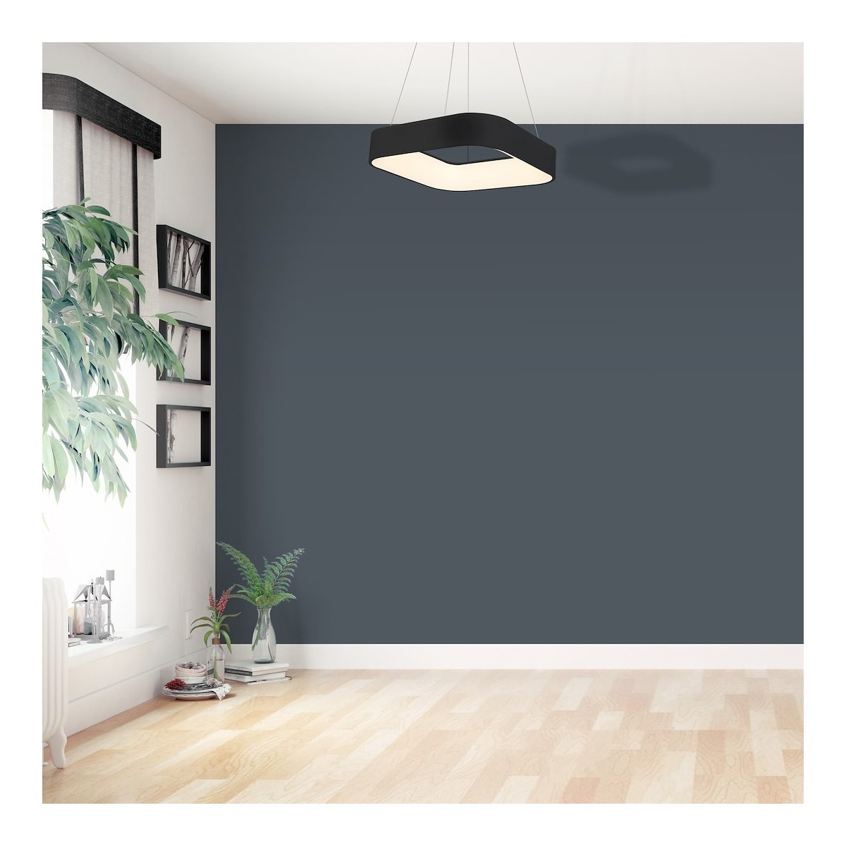 MiLagro LAMPA WISZĄCA ASTRO BLACK 40W LED 3000K-4000K ML570