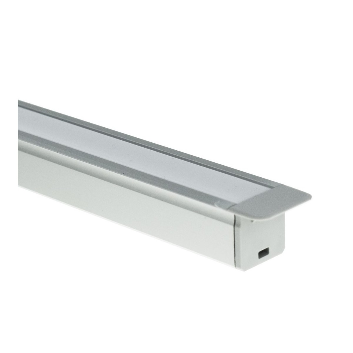 MiLagro PROFIL ALUMINiOWY SREBRNY TYP G 2m + KLOSZ MLECZNY EKPR0125