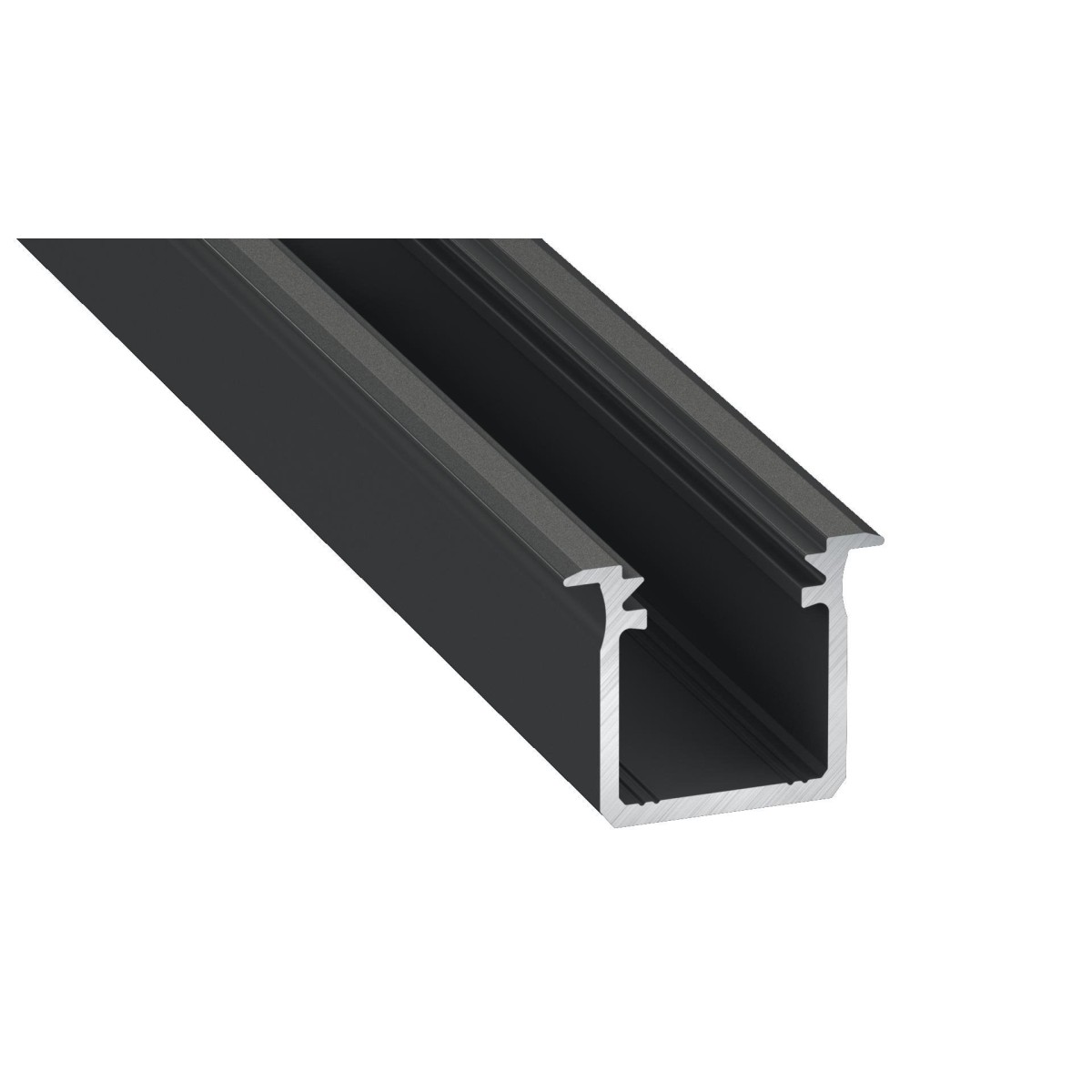MiLagro PROFIL ALUMINOWY CZARNY TYP G 1m + KLOSZ MLECZNY EKPR6367