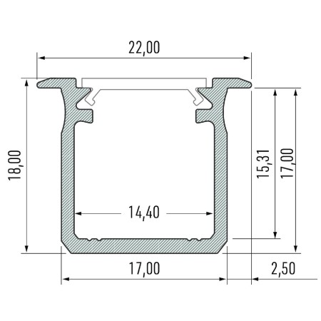 MiLagro PROFIL ALUMINOWY CZARNY TYP G 1m + KLOSZ MLECZNY EKPR6367
