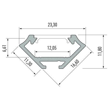 MiLagro EKPR6350 profil narożny LED klimatyczne oświetlenie
