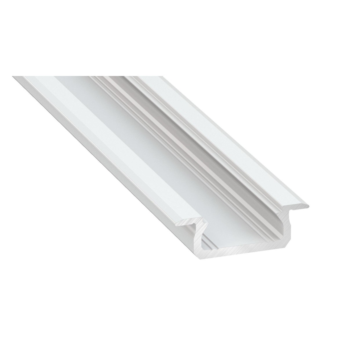 MiLagro PROFIL ALUMINIOWY BIAŁY TYP Z 1m + KLOSZ MLECZNY EKPR1041