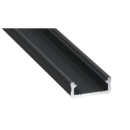 MiLagro PROFIL ALUMINIOWY CZARNY TYP D 1m + KLOSZ MLECZNY EKPR6398