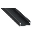 MiLagro PROFIL ALUMINIOWY CZARNY TYP D 1m + KLOSZ MLECZNY EKPR6398