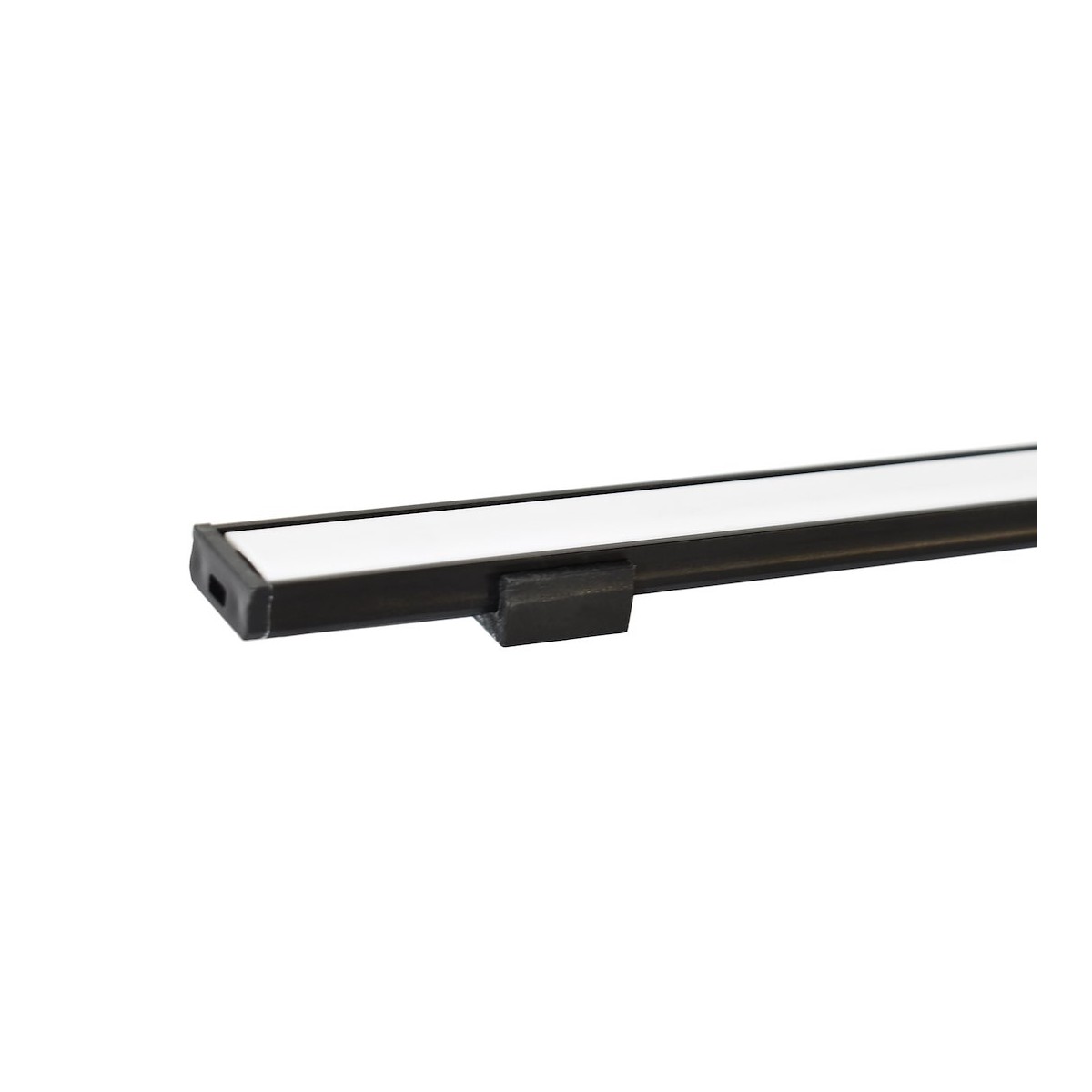 MiLagro PROFIL ALUMINIOWY CZARNY TYP D 1m + KLOSZ MLECZNY EKPR6398