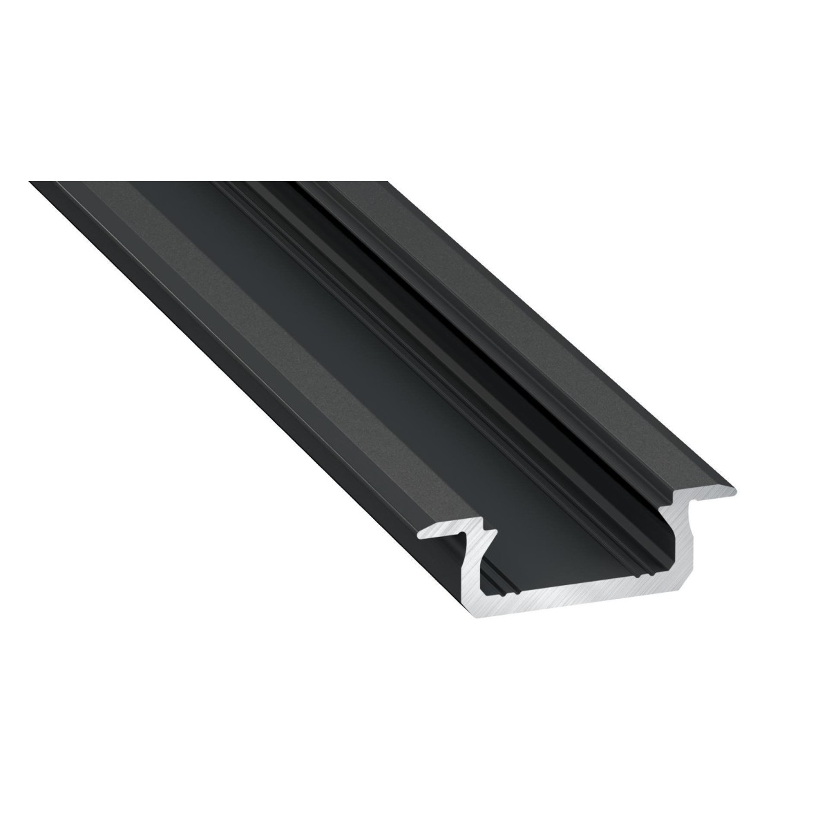 MiLagro PROFIL ALUMINIOWY CZARNY TYP Z 1m + KLOSZ MLECZNY EKPR6381