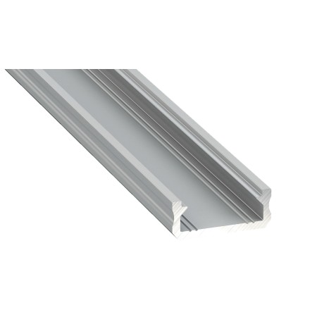 MiLagro PROFIL ALUMINIOWY SREBRNY TYP D 1m + KLOSZ MLECZNY EKPR6474