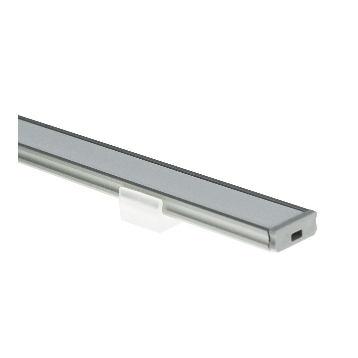 MiLagro PROFIL ALUMINIOWY SREBRNY TYP D 1m + KLOSZ MLECZNY EKPR6474