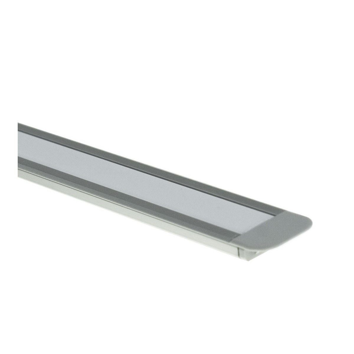 MiLagro PROFIL ALUMINIOWY SREBRNY TYP Z 1m + KLOSZ MLECZNY EKPR6481