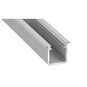 MiLagro PROFIL ALUMINOWY SREBRNY TYP G 1m + KLOSZ MLECZNY EKPR6559