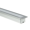 MiLagro PROFIL ALUMINOWY SREBRNY TYP G 1m + KLOSZ MLECZNY EKPR6559