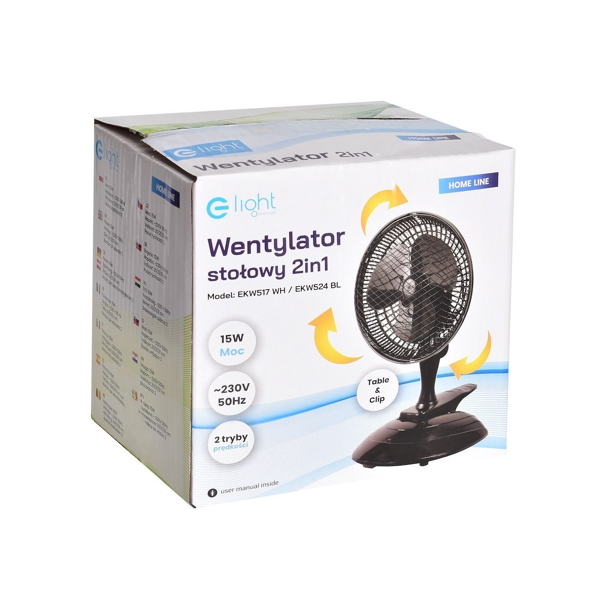 MiLagro EKW524 wentylator stołowy 6 niepowtarzalne oświetlenie wnętrz