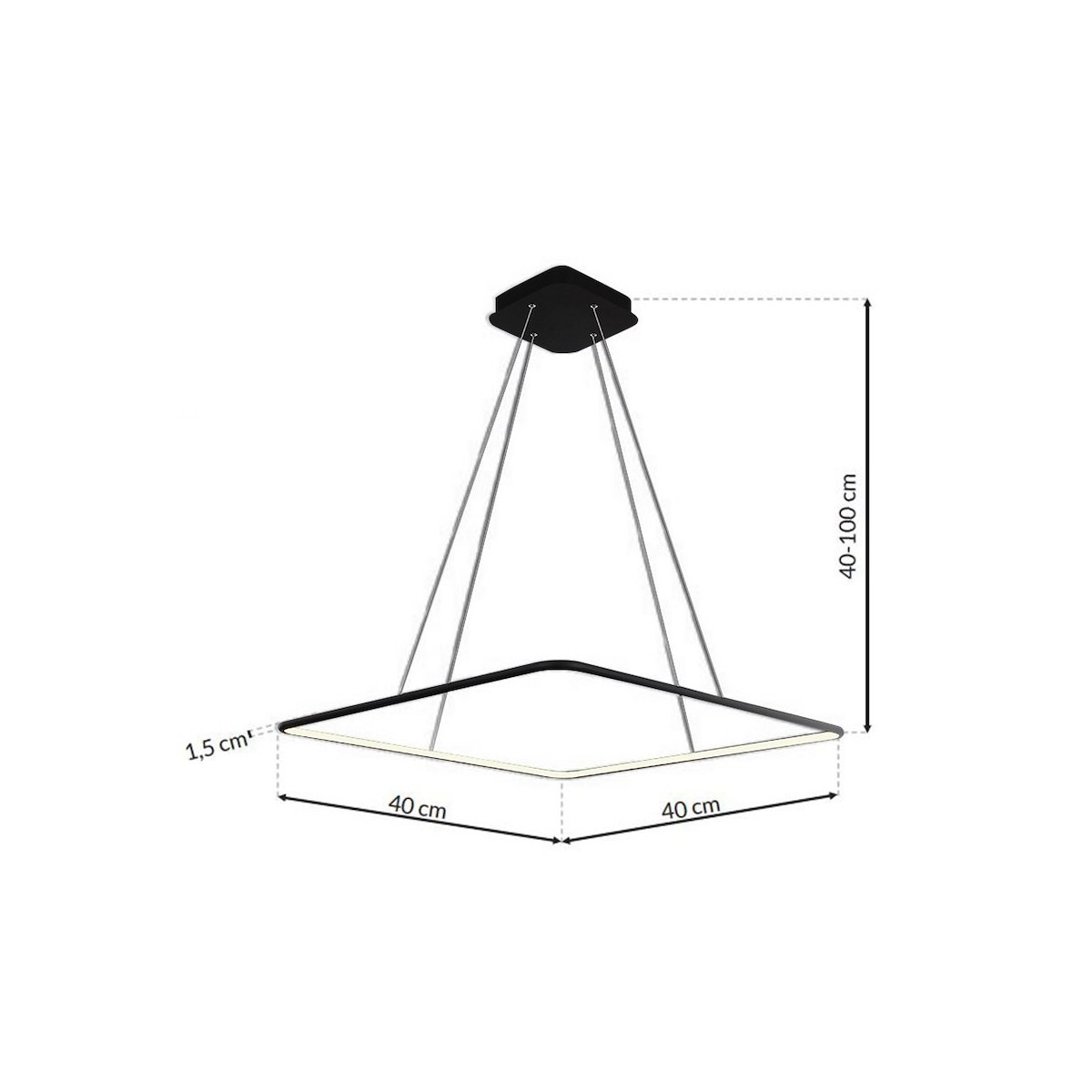 MiLagro LAMPA WISZĄCA NIX BLACK 25W LED ML517