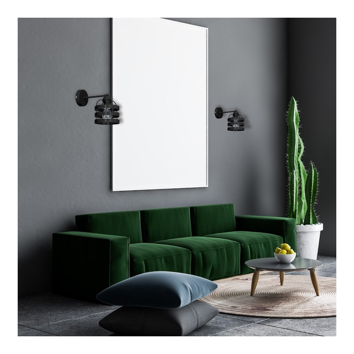 MiLagro Kinkiet LARS BLACK 1xE27 MLP797