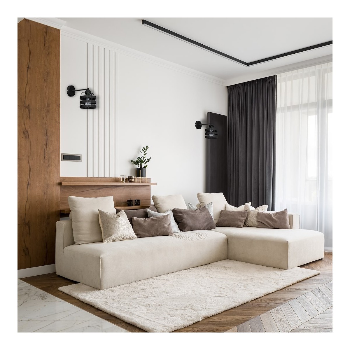 MiLagro Kinkiet LARS BLACK 1xE27 MLP797