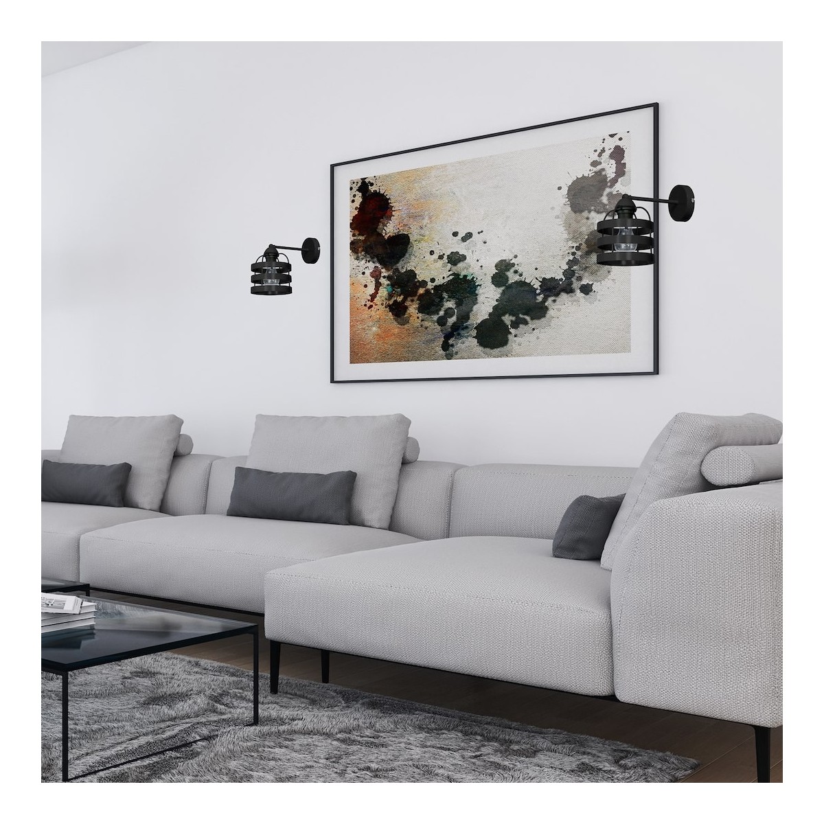 MiLagro Kinkiet LARS BLACK 1xE27 MLP797