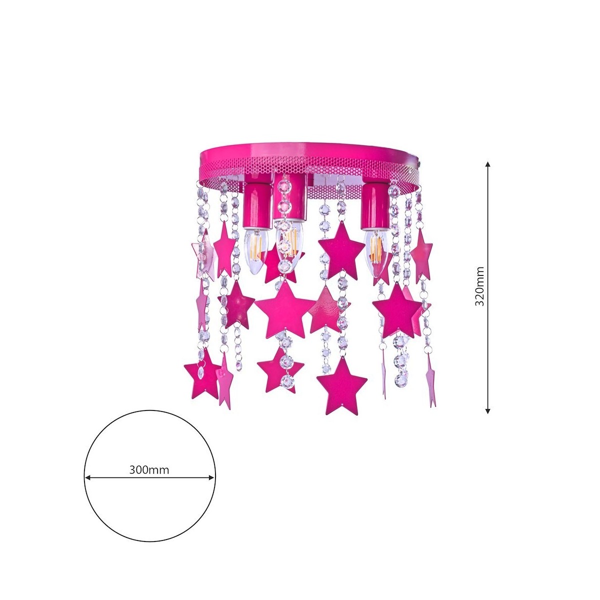 MiLagro Lampa Sufitowa STAR 3xE27 MLP1129