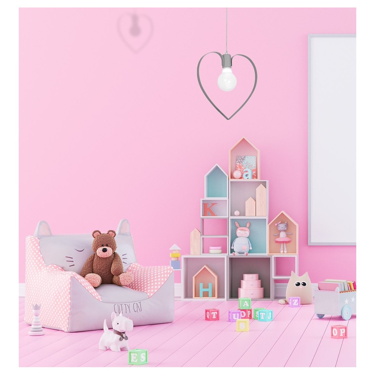 MiLagro Lampa wisząca AMORE GREY 1xE27 MLP9822