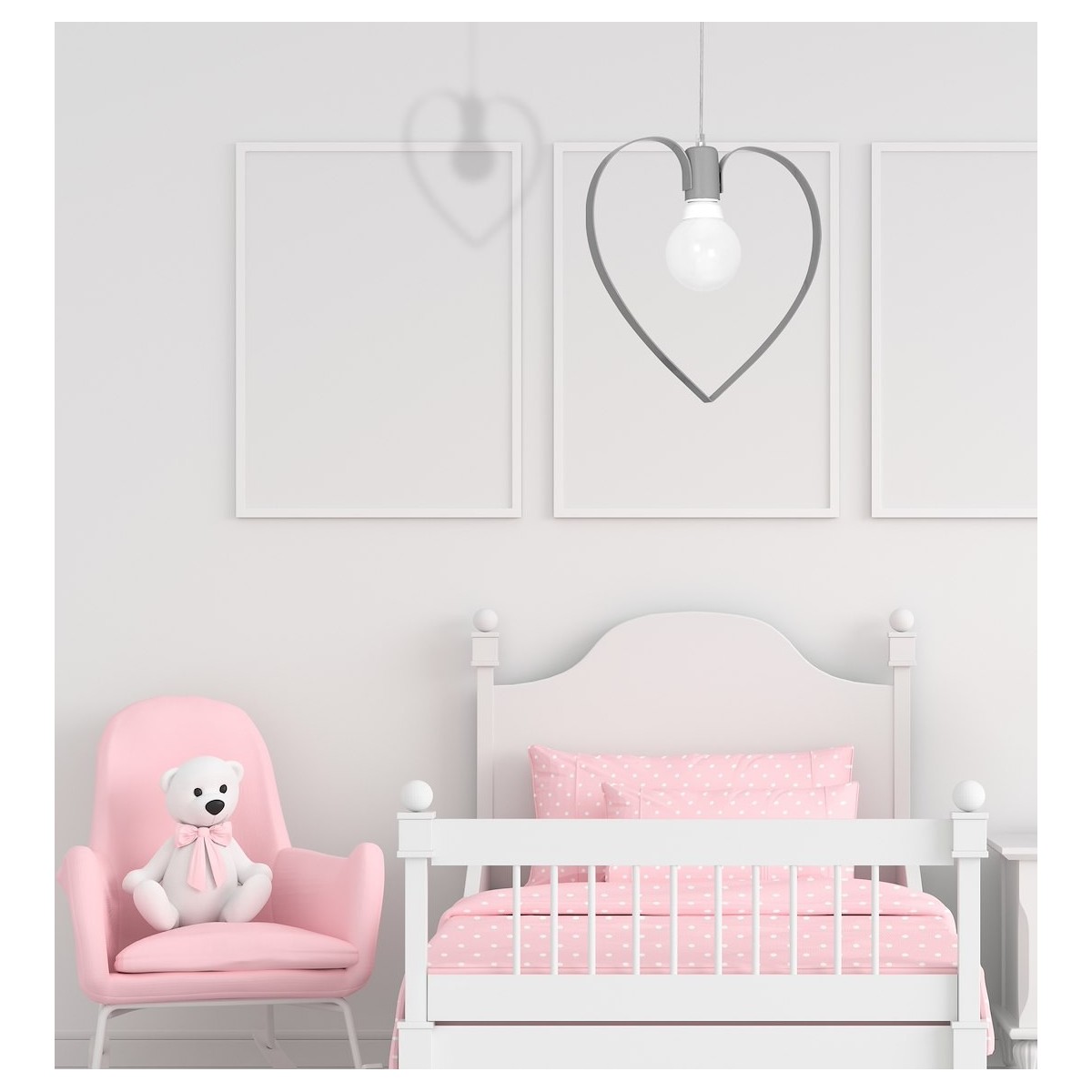 MiLagro Lampa wisząca AMORE GREY 1xE27 MLP9822
