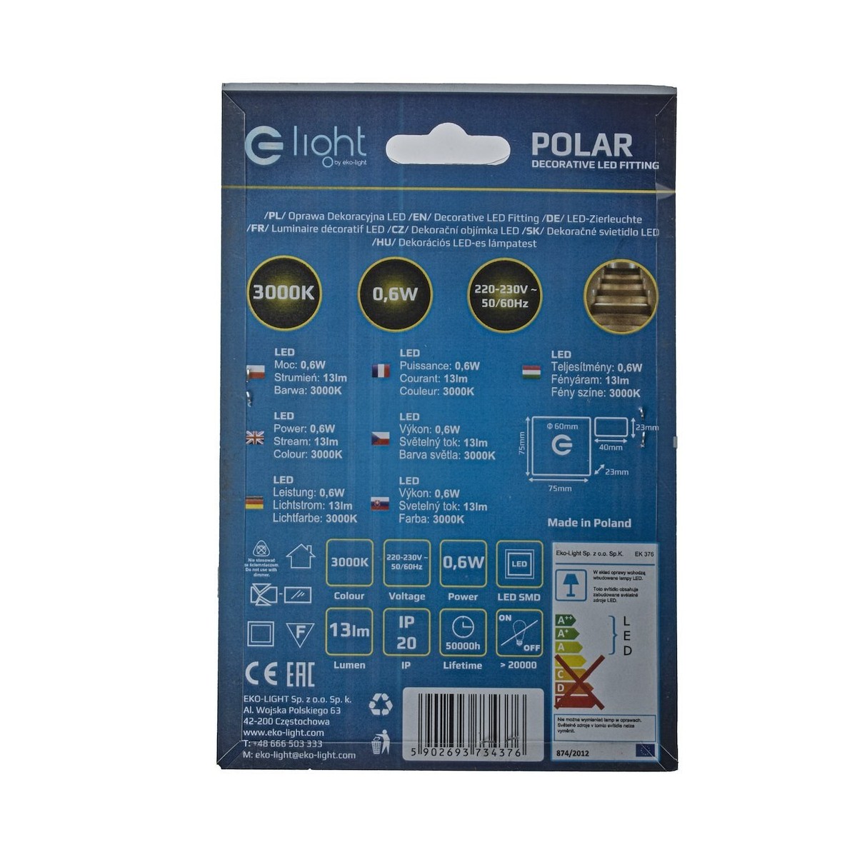 MiLagro POLAR Barwa Ciepła 3000K EKS4376