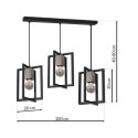 MiLagro Lampa Wisząca Ralph 3xE27 MLP3712