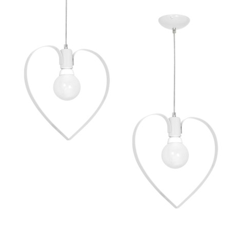 MiLagro Lampa wisząca Amore 1xE27 Biały MLP9950