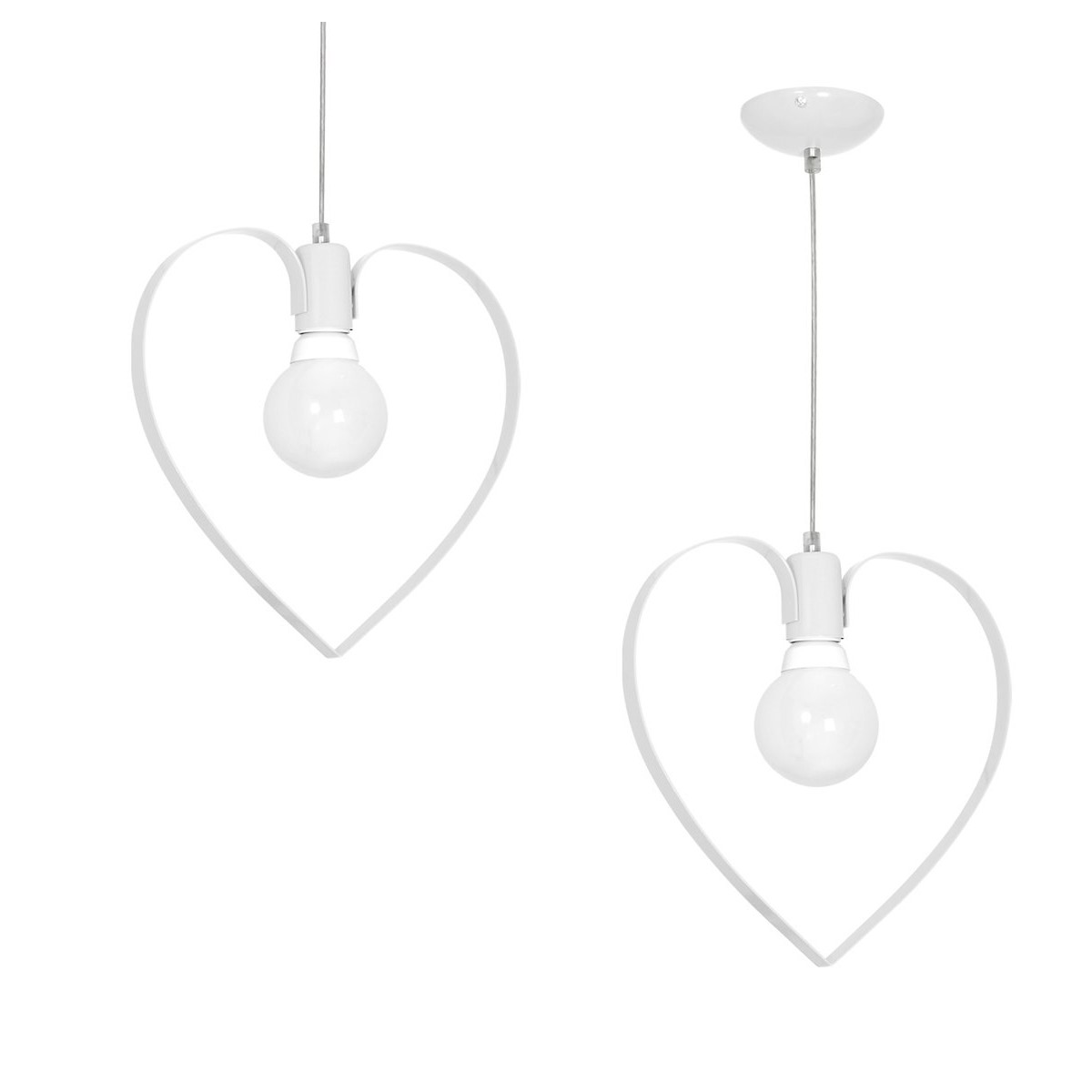 MiLagro Lampa wisząca Amore 1xE27 Biały MLP9950