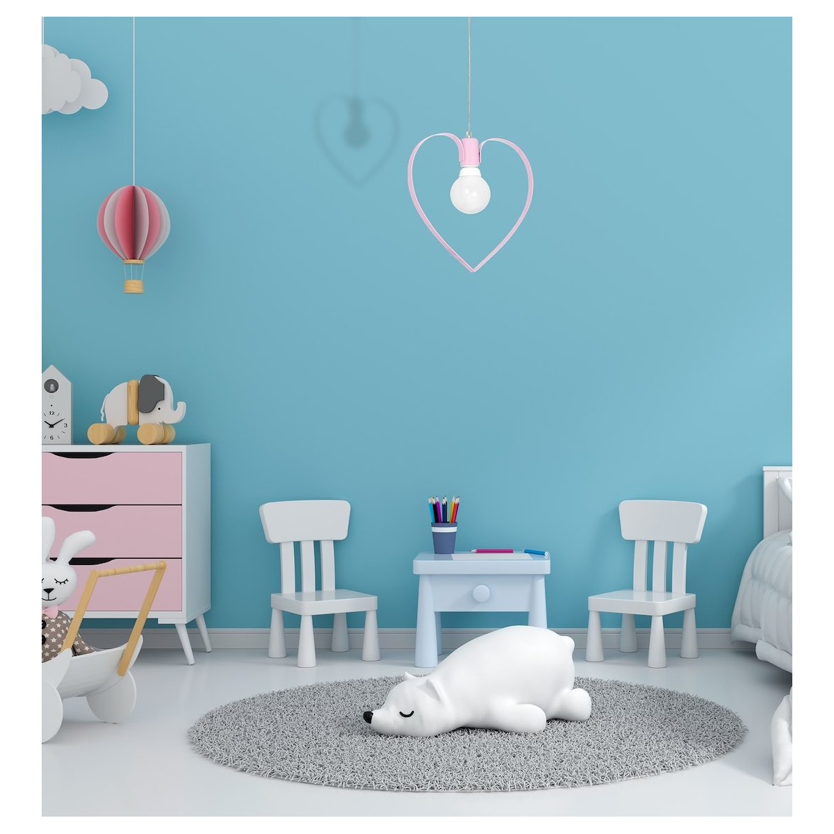 MiLagro Lampa wisząca AMORE PINK 1xE27 MLP9953