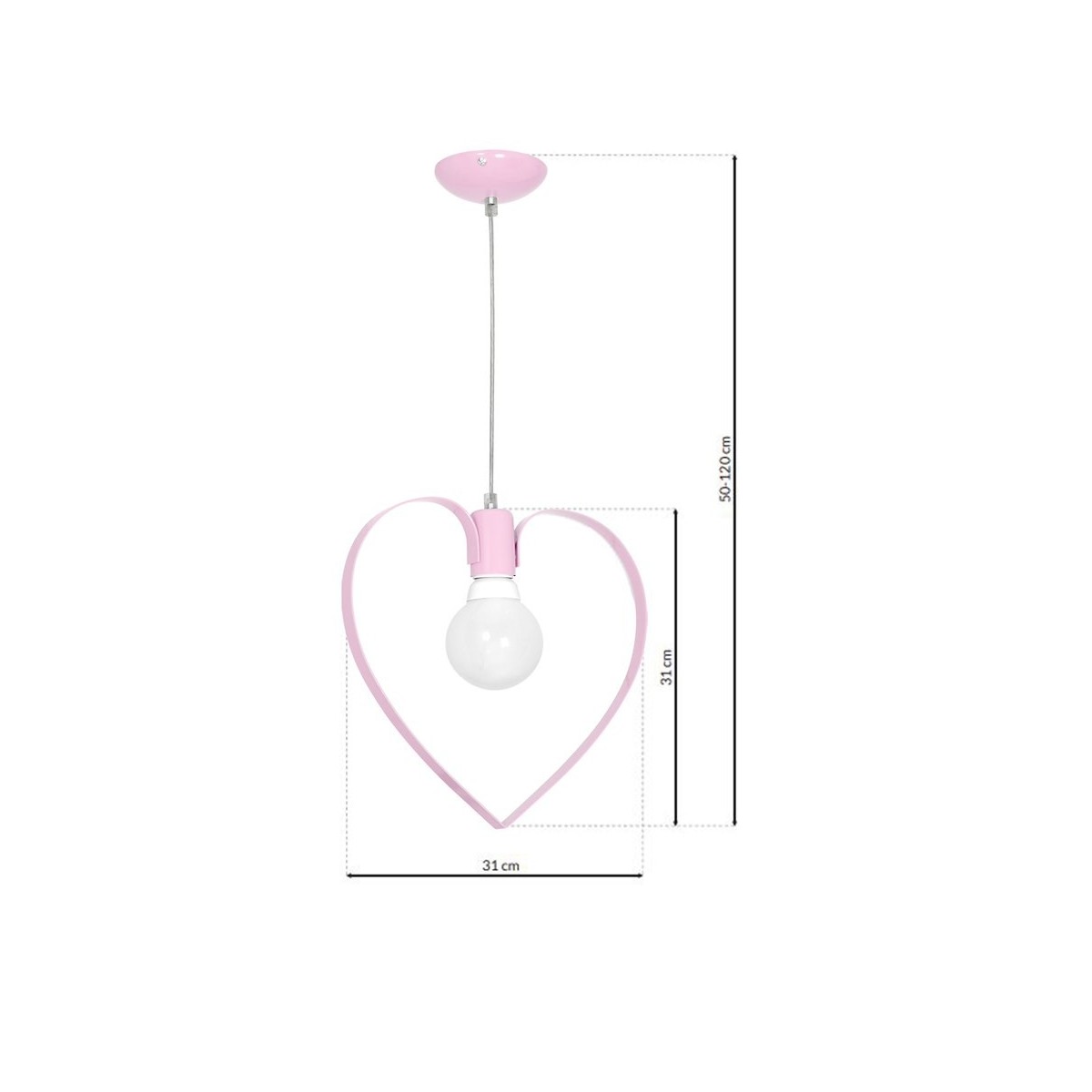 MiLagro Lampa wisząca AMORE PINK 1xE27 MLP9953