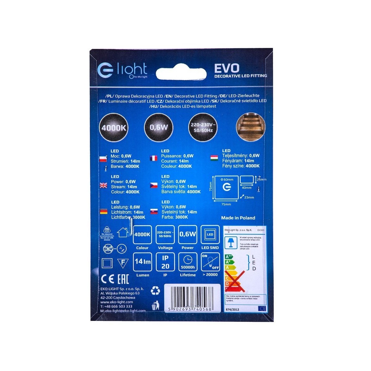 MiLagro EVO Barwa Neutralna 4000K EKS0568