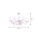 MiLagro Żyrandol SARA PINK 5xE14 MLP1052