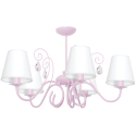 MiLagro Żyrandol SARA PINK 5xE14 MLP1052