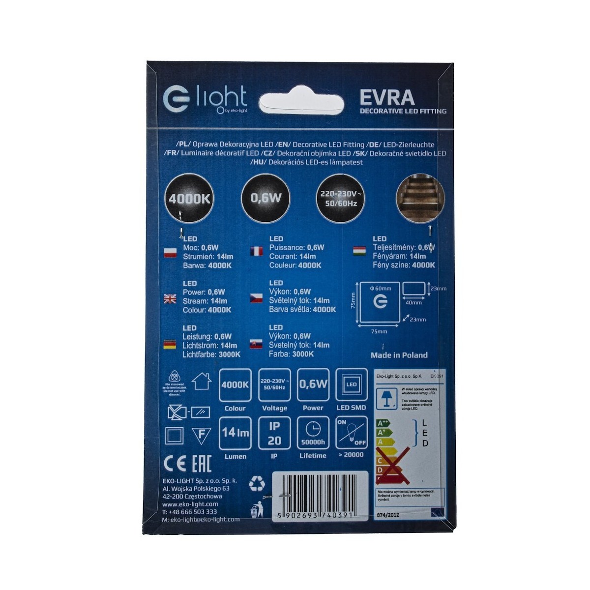 MiLagro EVRA Barwa Neutralna 4000K EKS0391