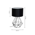 MiLagro MLP7201 lampka nocna BASKET BLACK ekskluzywne oświetlenie