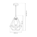 MiLagro Lampa wisząca BASKET GRAY 1xE27 MLP7216