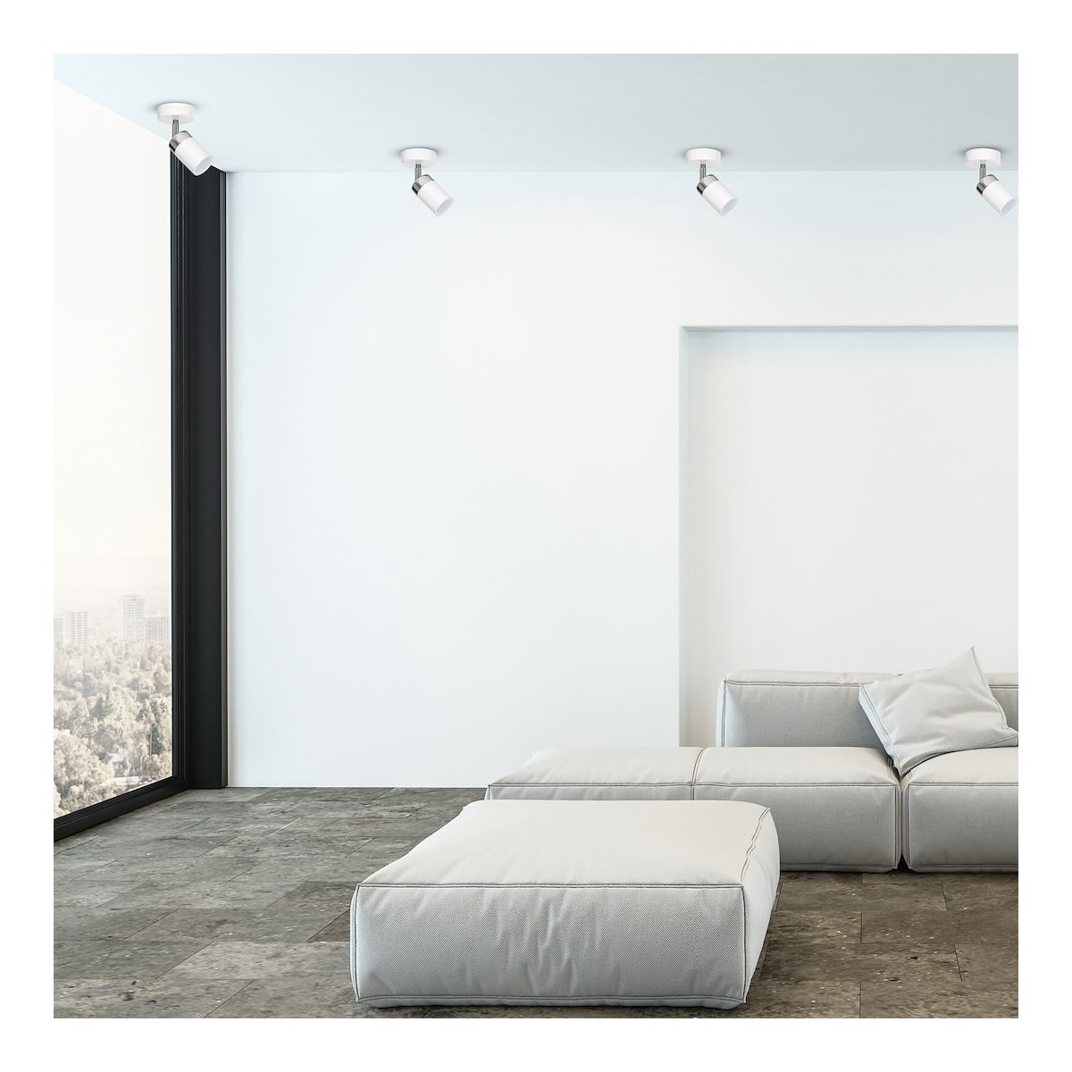 MiLagro Kinkiet Joker 1xGU10 Biały/Chrom MLP898