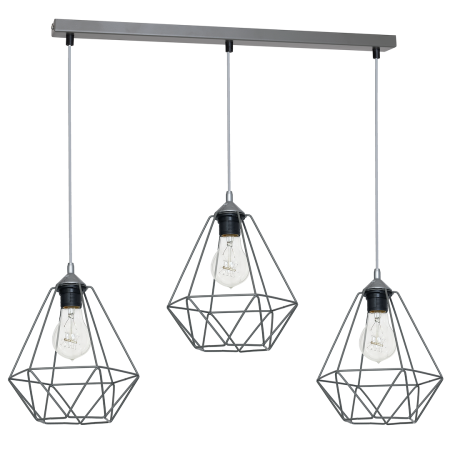 MiLagro Lampa wisząca BASKET GRAY 3xE27 MLP7217