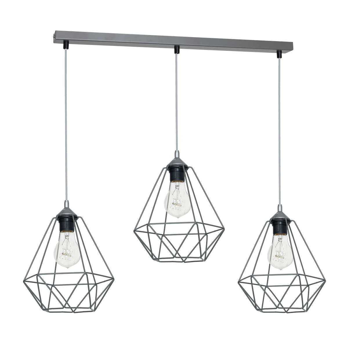 MiLagro Lampa wisząca BASKET GRAY 3xE27 MLP7217