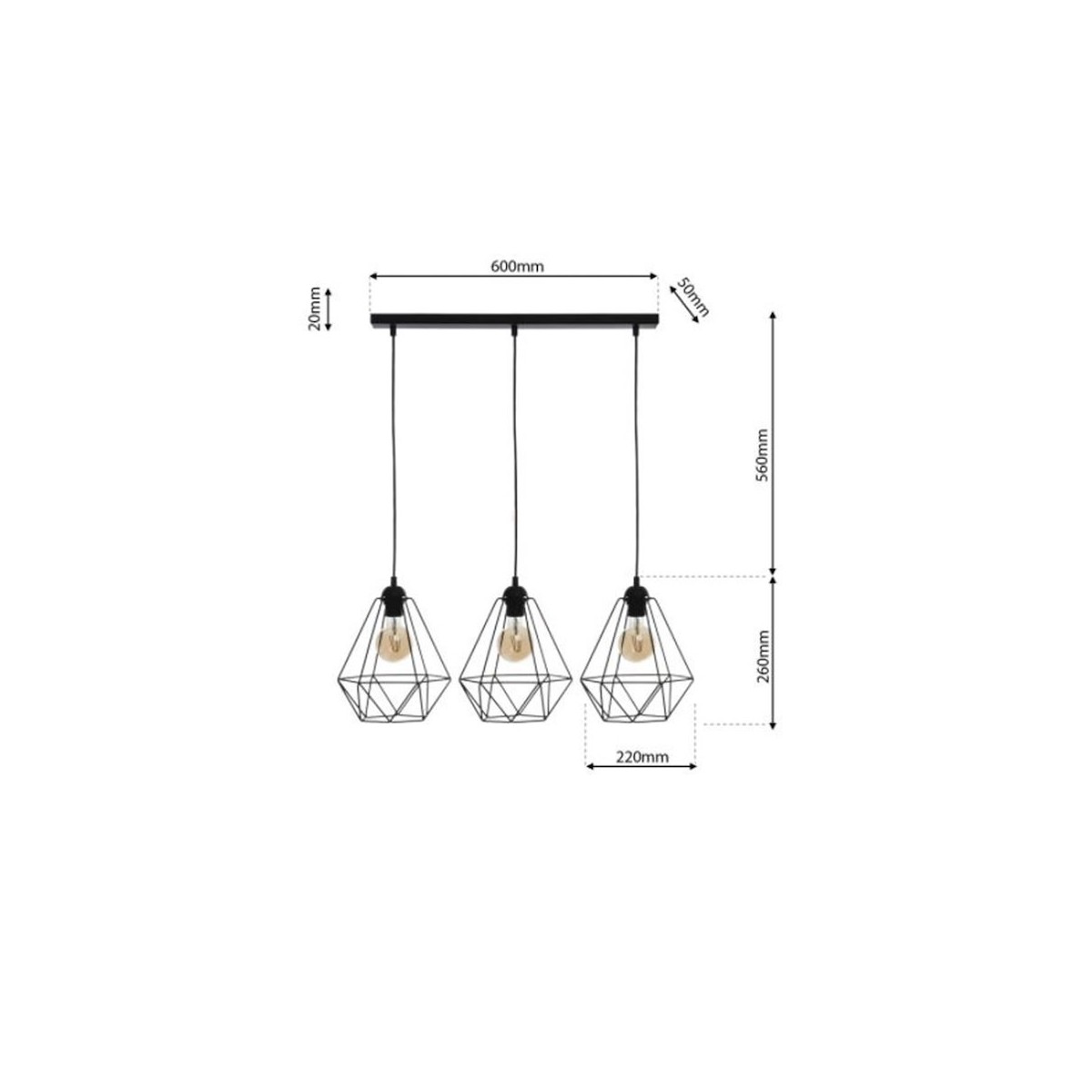 MiLagro MLP7215 lampa wisząca BASKET nastrojowe światło