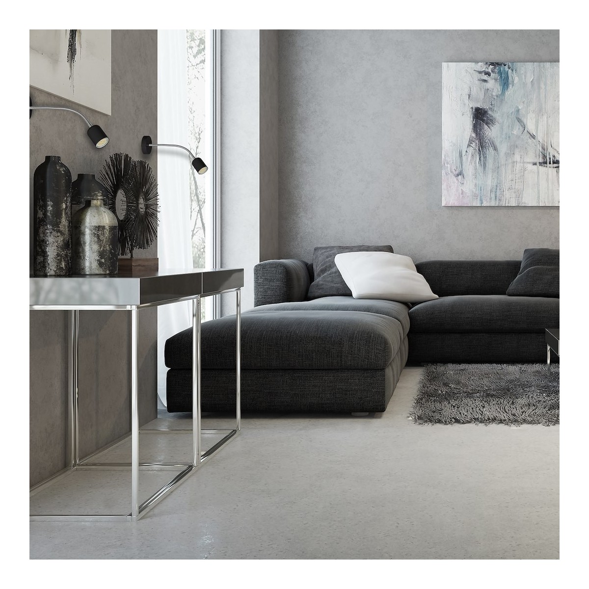 MiLagro Kinkiet MAXI BLACK 1xGU10 MLP9643