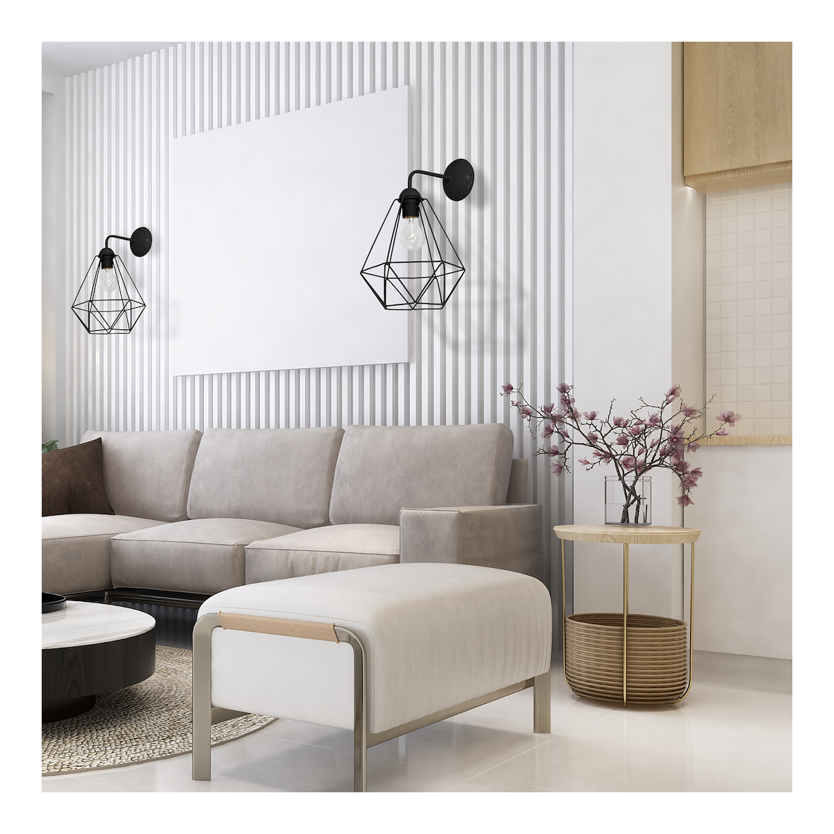 MiLagro Kinkiet BASKET BLACK 1xE27 MLP7206